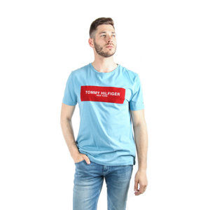 Tommy Hilfiger pánské modré tričko Logo - XXL (439)